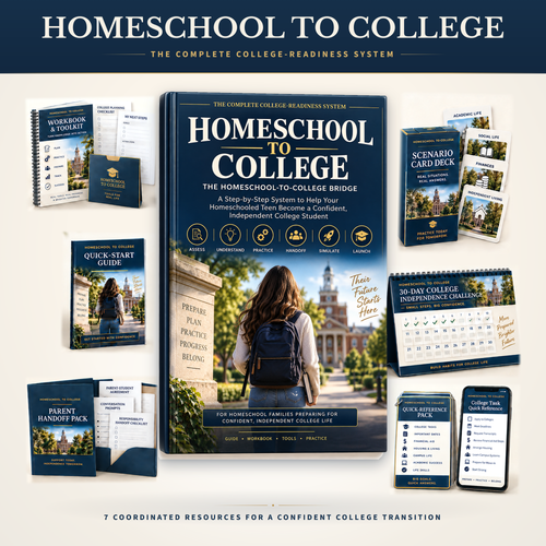 All seven resources in the Homeschool to College system, shown together