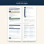 Real interior pages from the Main Guide, Quick-Reference Pack, Workbook and Parent Handoff Pack