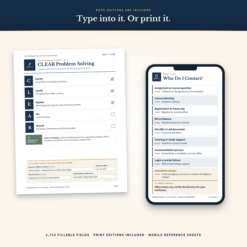 A filled PDF form page beside the mobile reference sheet on a phone screen